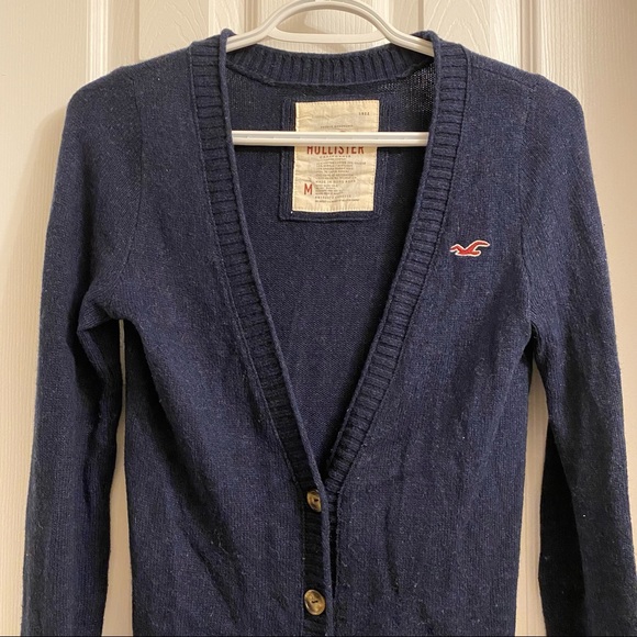 Hollister - Navy Button-up Cardigan - Picture 2 of 7